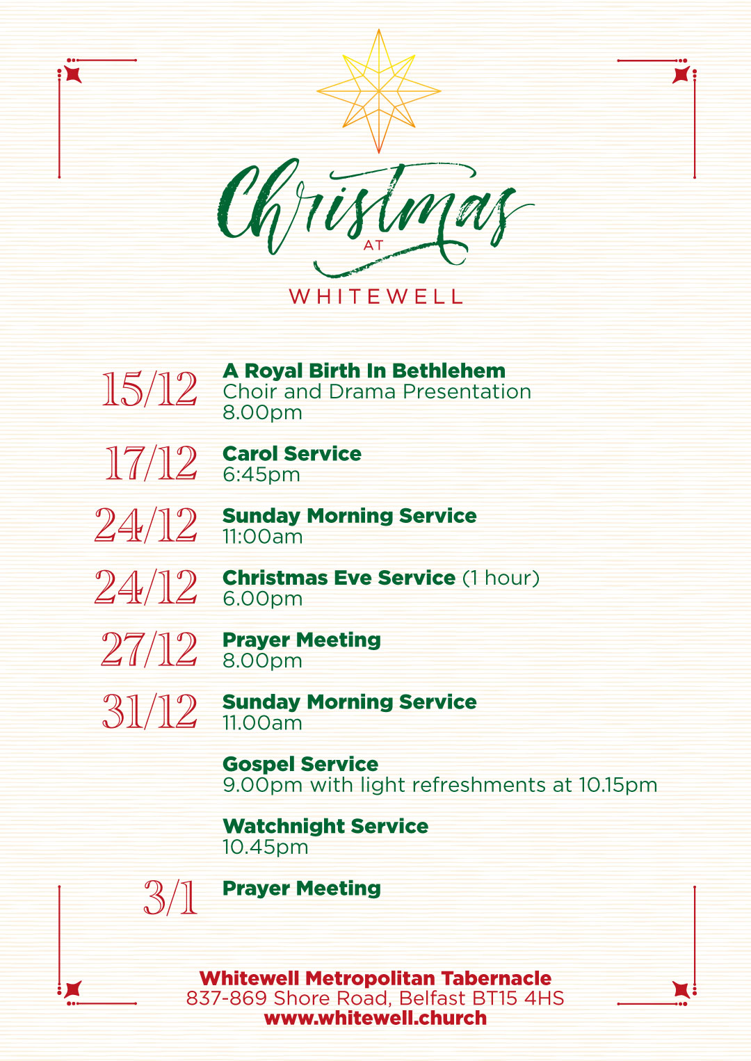 Christmas At Whitewell A5 Flyer 2
